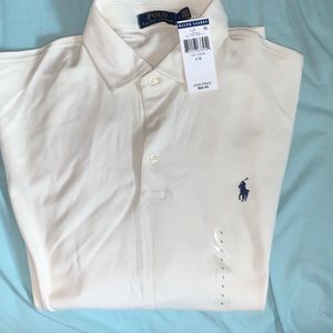 Cream Ralph Lauren collared shirt tags still on
